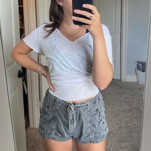 Free People Grey Scavenger Shorts